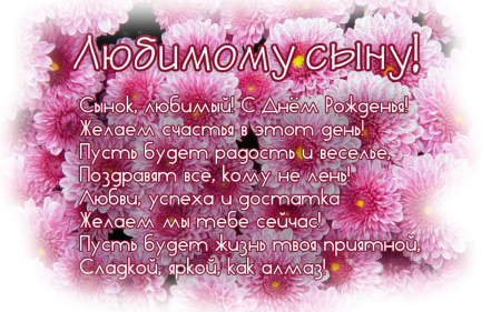 Поздравления с днём рождения сына