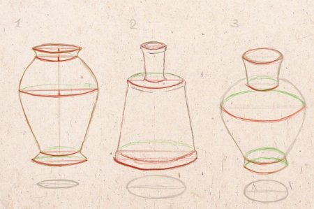 Поэтапность рисования вазы
