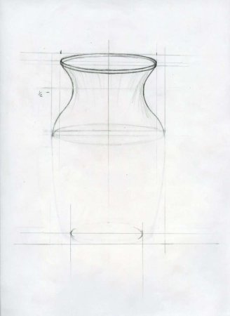 Поэтапное рисование вазы