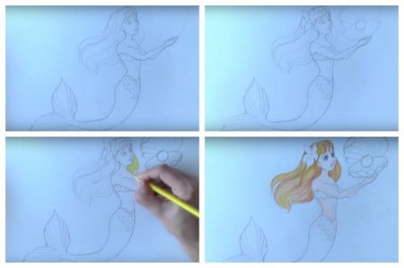 Как нарисовать русалочку