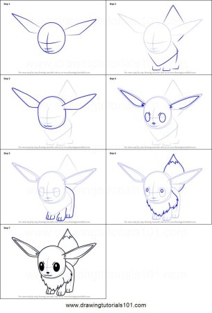 Поэтапные рисунки Пикачу