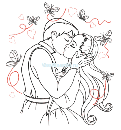 Красивые раскраски для влюбленных