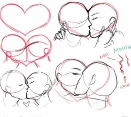 Рисунки пар для срисовки