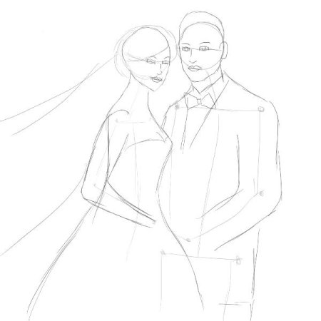 Набросок двух людей
