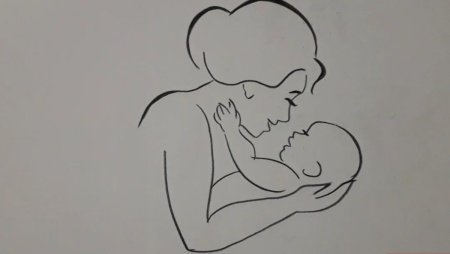 Рисунок на день матери легкий