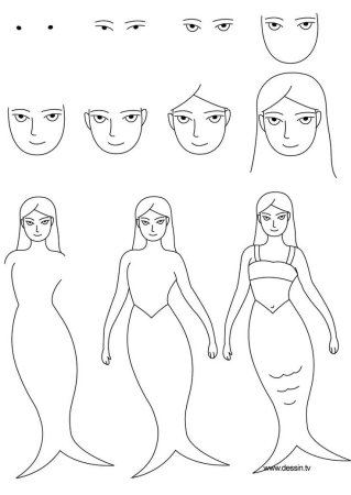 Как нарисовать учительницу поэтапно