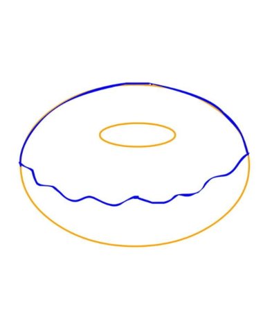 Лёгкие рисунки пончик