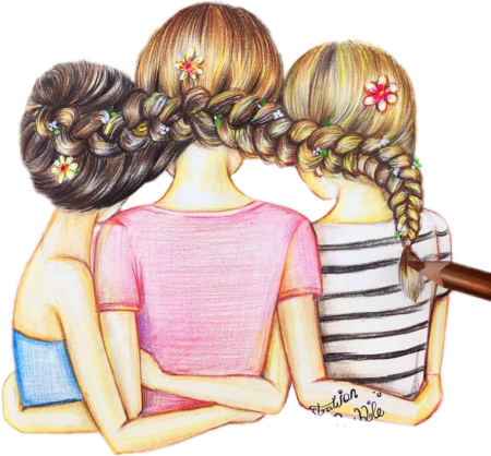 Лучшие подруги для срисовки