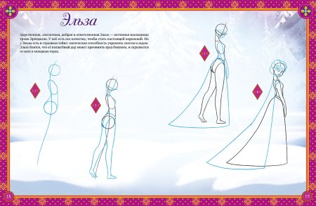 Как нарисовать Эльзу пошагово