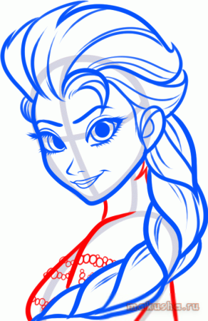 Рисунок Эльзы из мультика Холодное сердце