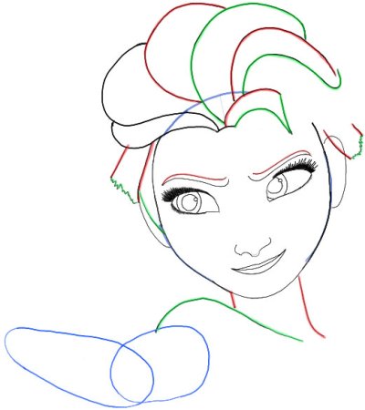 Урок рисования как нарисовать Эльзу