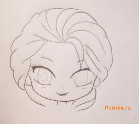 Эльза рисунок для срисовки для начинающих