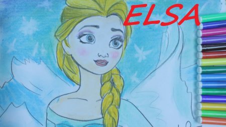 Очень легкий рисунок Эльзы
