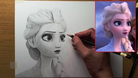 Нарисовать лицо Эльзы