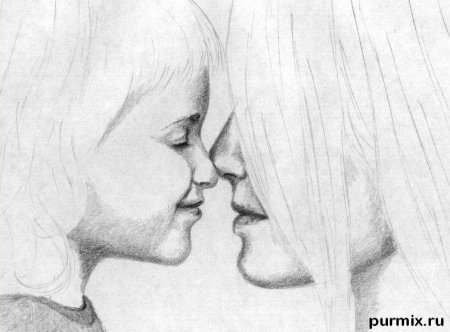 Рисунок мамы для срисовки