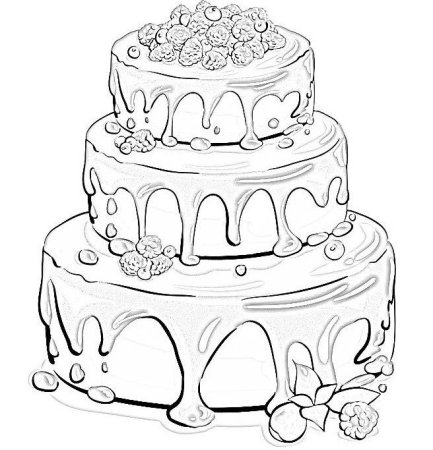 Тортик. Раскраска