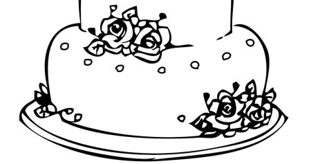 Тортик раскраска для детей