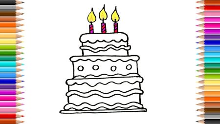 Рисунок торта для срисовки