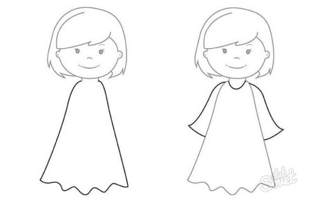 Девочка в нарядном платье рисование старшая группа