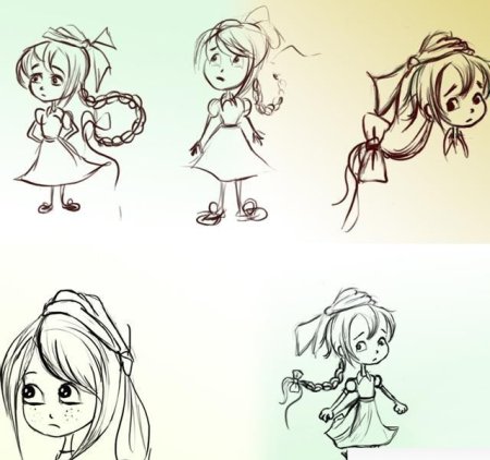 Схемы поэтапного рисования