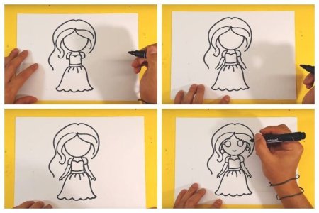 Как нарисовать учительницу поэтапно