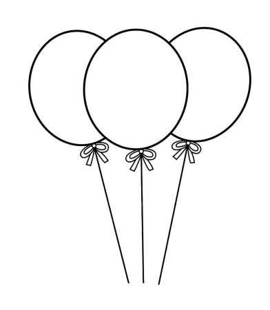 Воздушный шарик раскраска