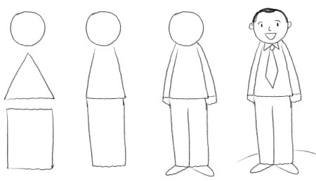 Как нарисовать студента поэтапно