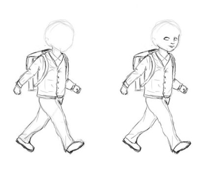 Мальчик поэтапно