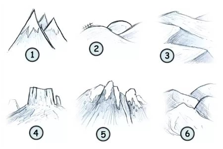 Поэтапное рисование гор