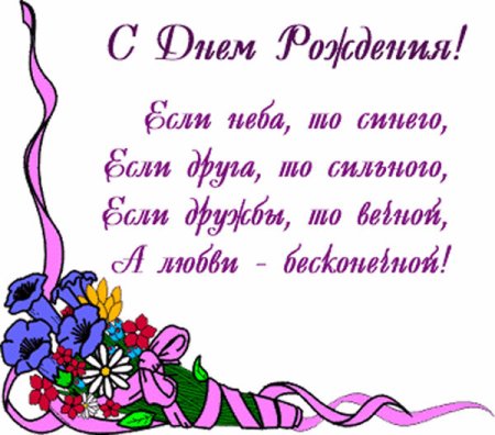 Поздравления с днём рождения