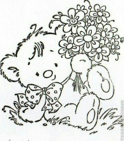 Открытка ко Дню матери раскраска