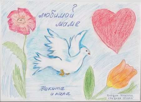 Рисунок маме на день рождения