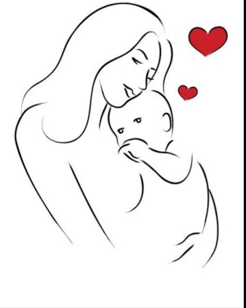 Рисунок мамы карандашом для срисовки