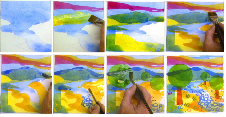 Пейзажи для рисования акварелью для начинающих