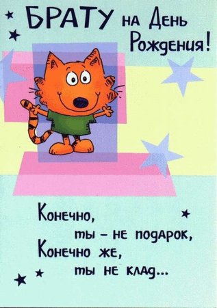 С днём рождения брату от сестры