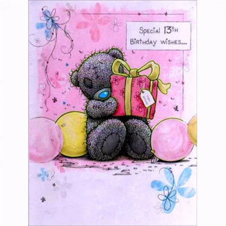 Открытка с днём рождения 13 лет