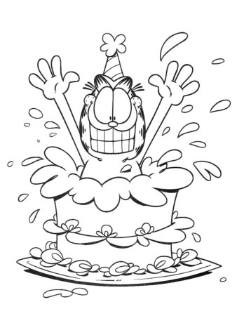 Раскраска "с днем рождения!"