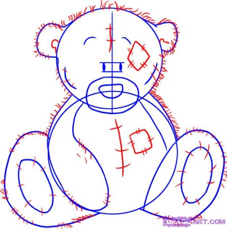 Мишка рисунок карандашом