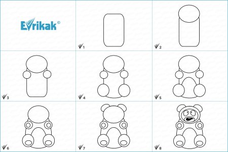 ЖЕЛЕЙНЫЙ медведь Валера рисунок поэтапно