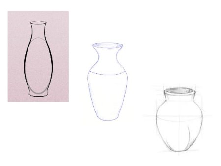 Трафарет вазы для цветов
