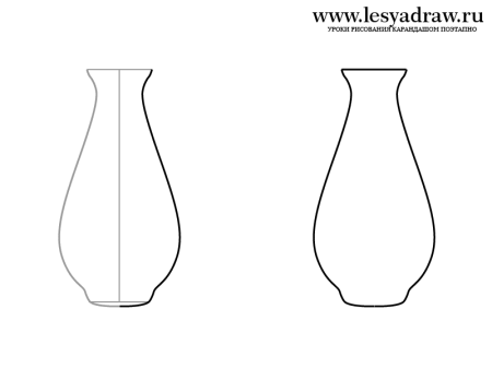 Трафарет вазы для цветов
