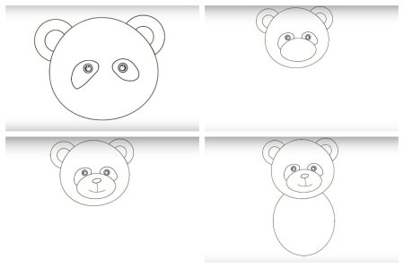 Как рисовать панду поэтапно