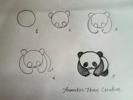 Как нарисовать Пандочку для личного дневника поэтапна