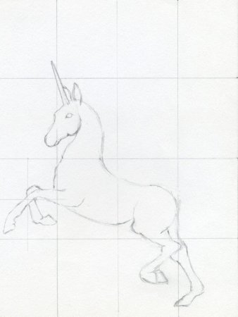 Рисование по этапам Единорог
