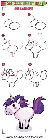 Единорог рисунок карандашом для начинающих