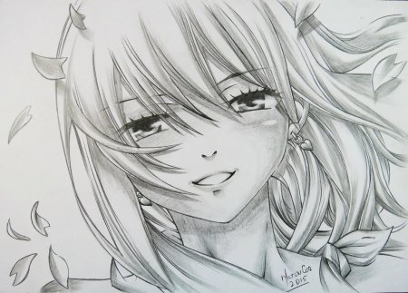 Аниме девушка с крыльями