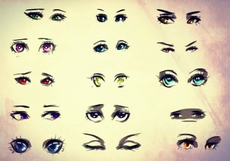 Стилистика рисования глаз
