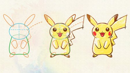 Пикачу рисунок поэтапно