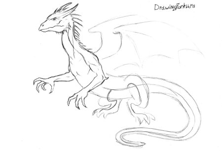 Поэтапное рисование дракона для детей