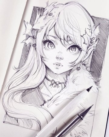 Девушка рисунок